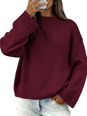 Cozy Fall Sweater for Women | Crewneck Loose Fit Winter Fashion Top